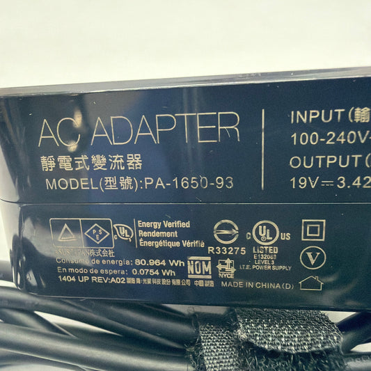 ASUS AC Adapter Charger PA-1650-93 19V 3.42A 65W Tested Working