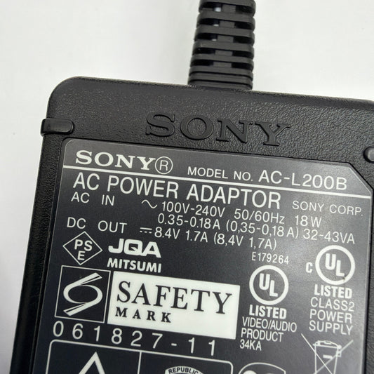 Sony AC-L200B AC Power Adaptor With Power Cord Tested Working