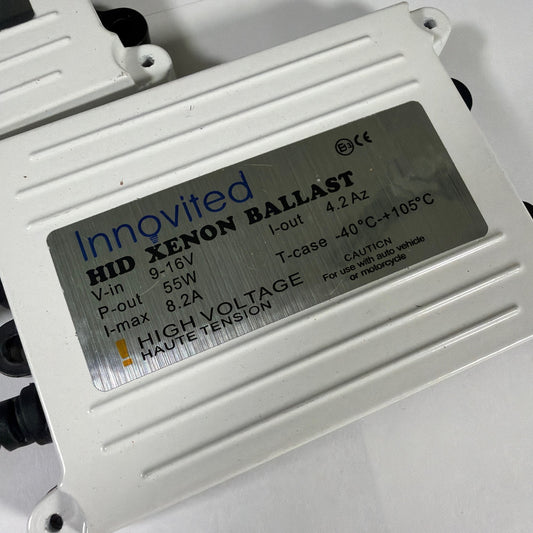 Innovited 55W HID Xenon Ballast Pair 9-16V w/ Wiring Harness Untested