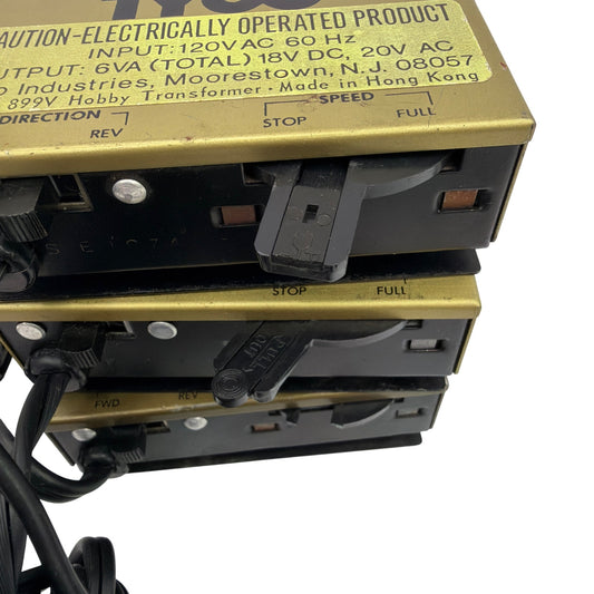 Tyco HO Scale Hobby Transformer Power Pack Lot Models 899V & 899T Tested