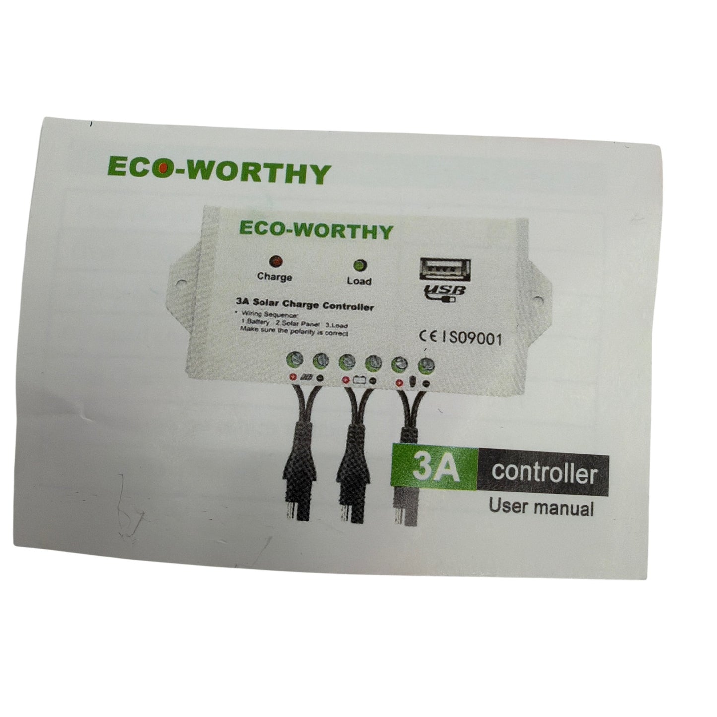 ECO-WORTHY 3A Solar Charge Controller with USB Port