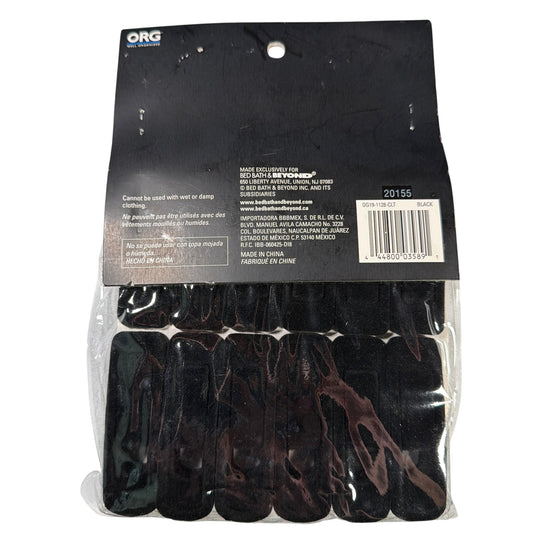ORG Well Organized Black Hanger Clips Set of 12 for Slimline Hangers