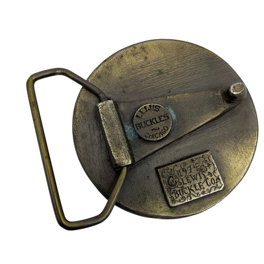 Vintage 1974 Lewis Buckles Washington Statehood Round Belt Buckle Nov 11 1889