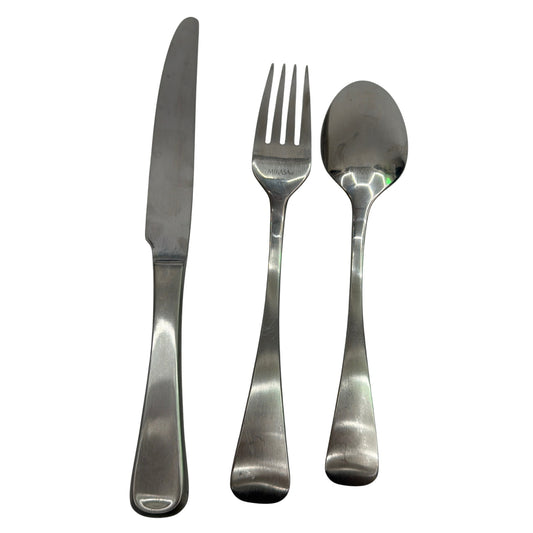 Mikasa Cosmo Satin 3-Piece Dinner Flatware Set Knife Fork Spoon