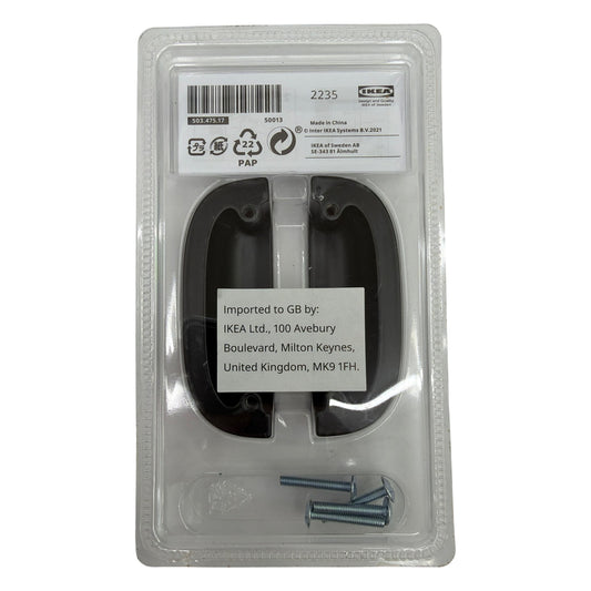 IKEA ENERYDA Cup Cabinet Pulls Black 89 mm 2-Pack 503.475.17