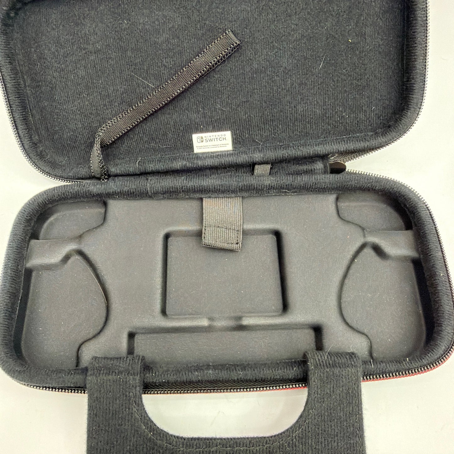 Nintendo Switch Official Carrying Case Black with Red Zipper Pull