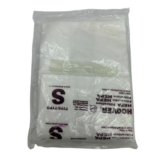 Hoover Type S HEPA Filtration Vacuum Bags 4010806S Sealed Pack