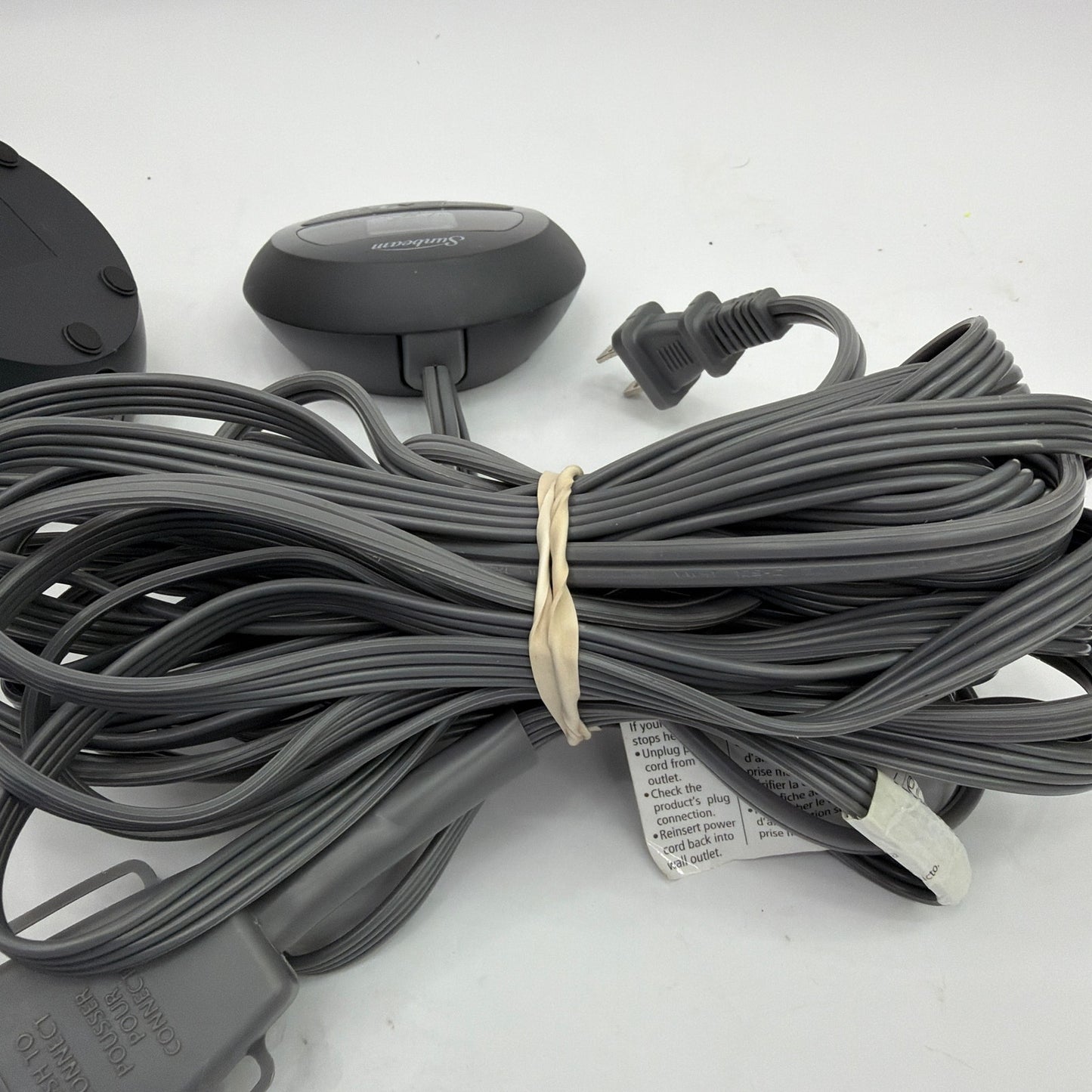 Sunbeam Dual Heated Blanket Controller Set Style Z85KQ 4-Prong Black Gray