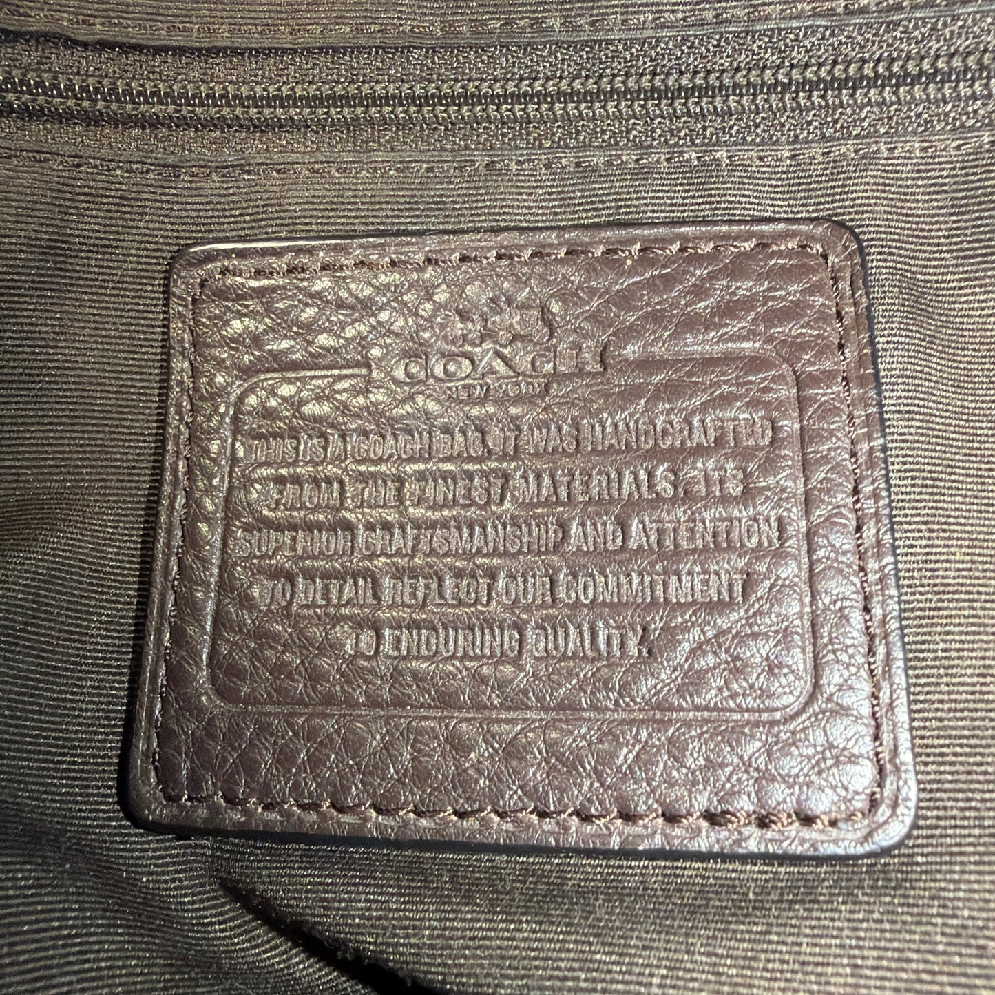 Coach Signature Jacquard Tote Shoulder Bag Brown Tan