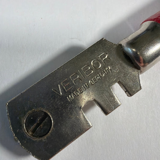 Vintage Veribor 6-Wheel Glass Cutter Red Handle Made in Germany