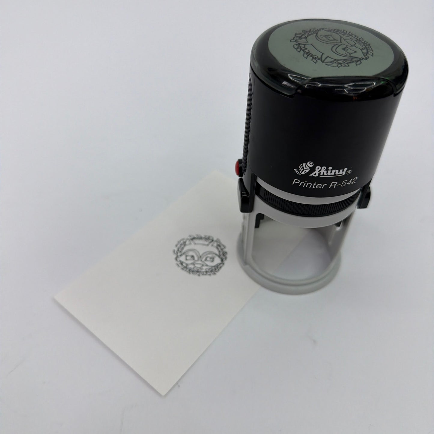 Shiny Printer R-542 Self-Inking Round Stamp Black/Gray Tested Working