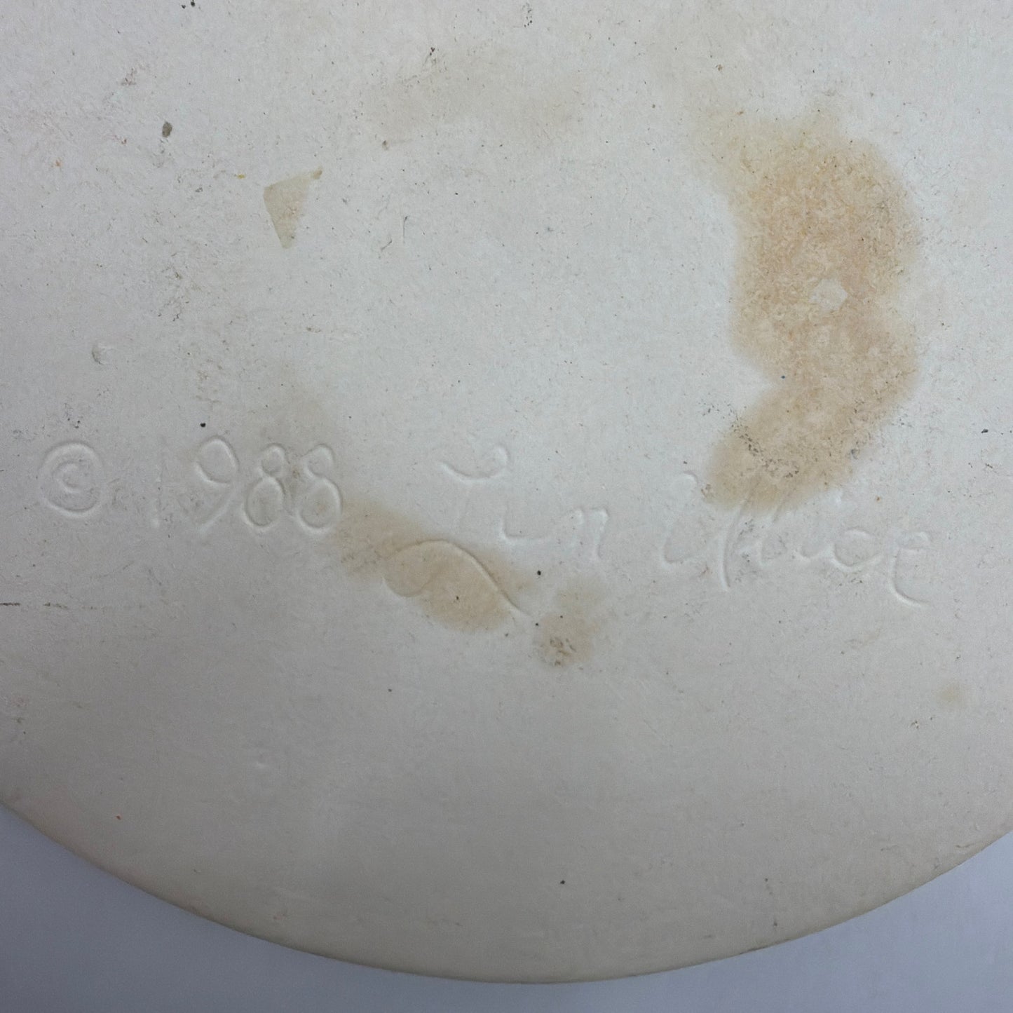 Vintage 1988 Ceramic Teddy Bear Bread Warmer 6" Round