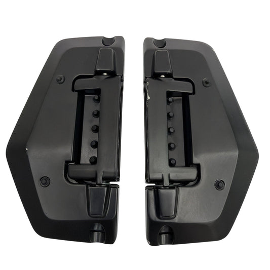 Kuryakyn 5909 Hex Mini Folding Floorboards Satin Black Pair No Adapters