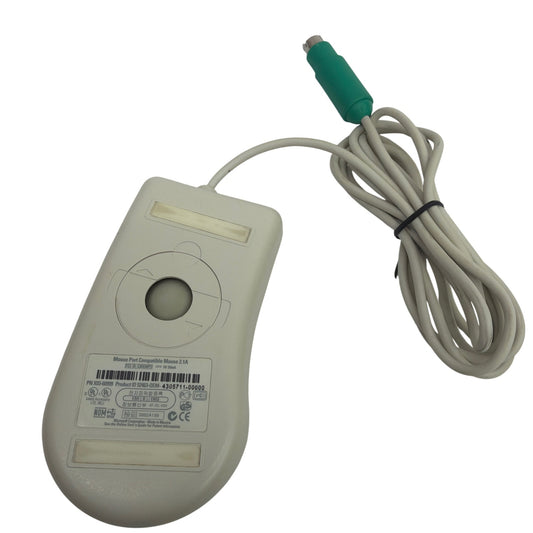 Microsoft Mouse Port Compatible Mouse 2.1A PS/2 Ball Mouse Beige P/N X03-60999