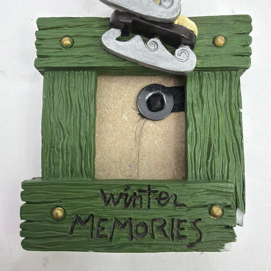 Winter Memories Hanging Mini Photo Frame Ornament Ice Skates
