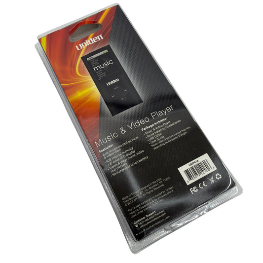 Uniden UMP418 4GB Music & Video Player 1.8" LCD — New Old Stock, Sealed