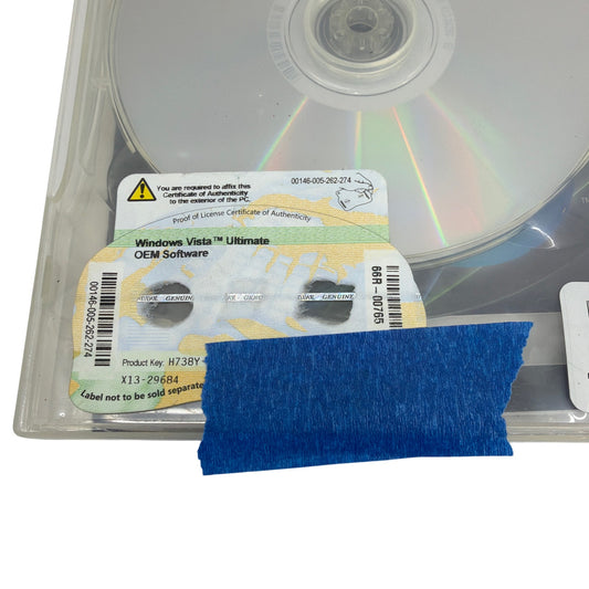 Microsoft Windows Vista Ultimate 32-bit OEM DVD with COA Product Key and Manual