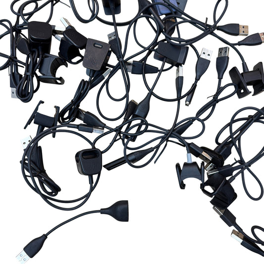Bulk Fitbit Lot: Trackers, Bands & Chargers Untested As-Is 2+ lb