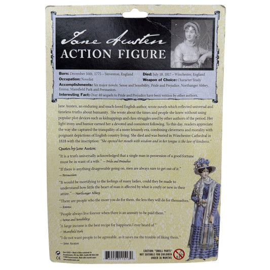 Accoutrements Jane Austen Action Figure w/ Writing Desk & Quill
