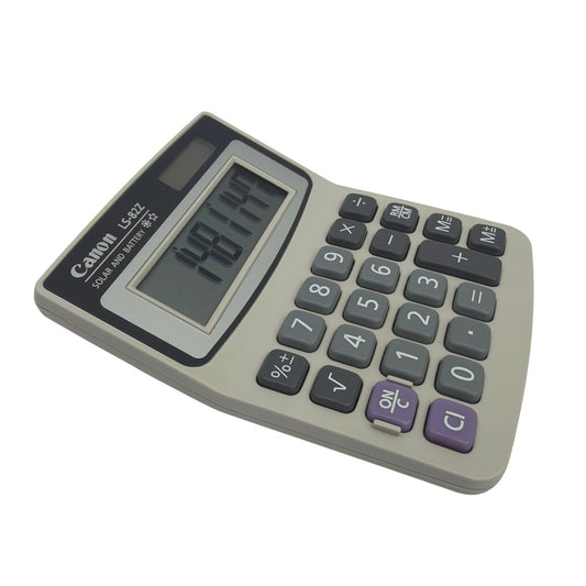 Canon LS-82Z 8-Digit Solar/Battery Calculator Gray Tested Working