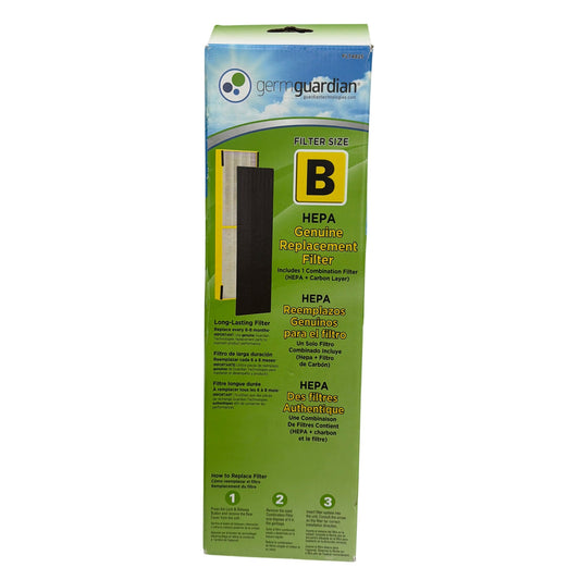 GermGuardian FLT4825 HEPA Genuine Replacement Filter B for AC4300/AC4800/AC4900