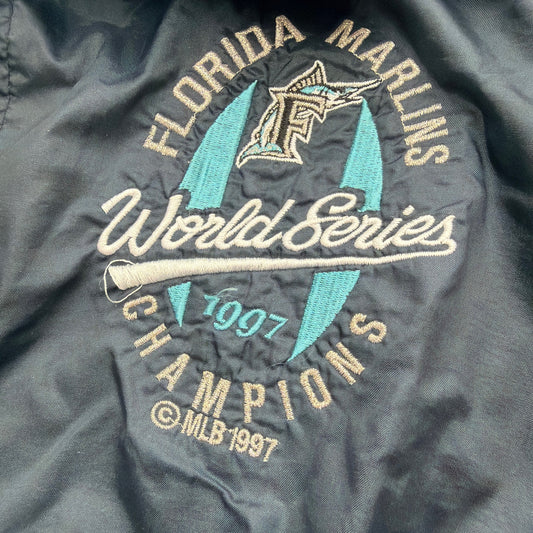 Vintage Pro Player Florida Marlins 1997 World Series Pullover Windbreaker