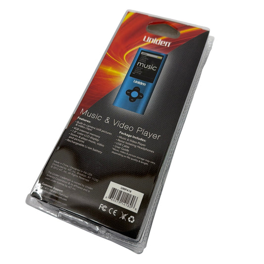 Uniden UMP418 4GB Music & Video Player Blue