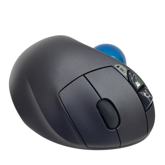 Logitech M570 Wireless Trackball Mouse Black Blue with USB Receiver