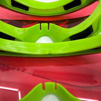 Lot of 2 Mountain Dew Promotional Ski / Snowboard Goggles Green with Red Lenses