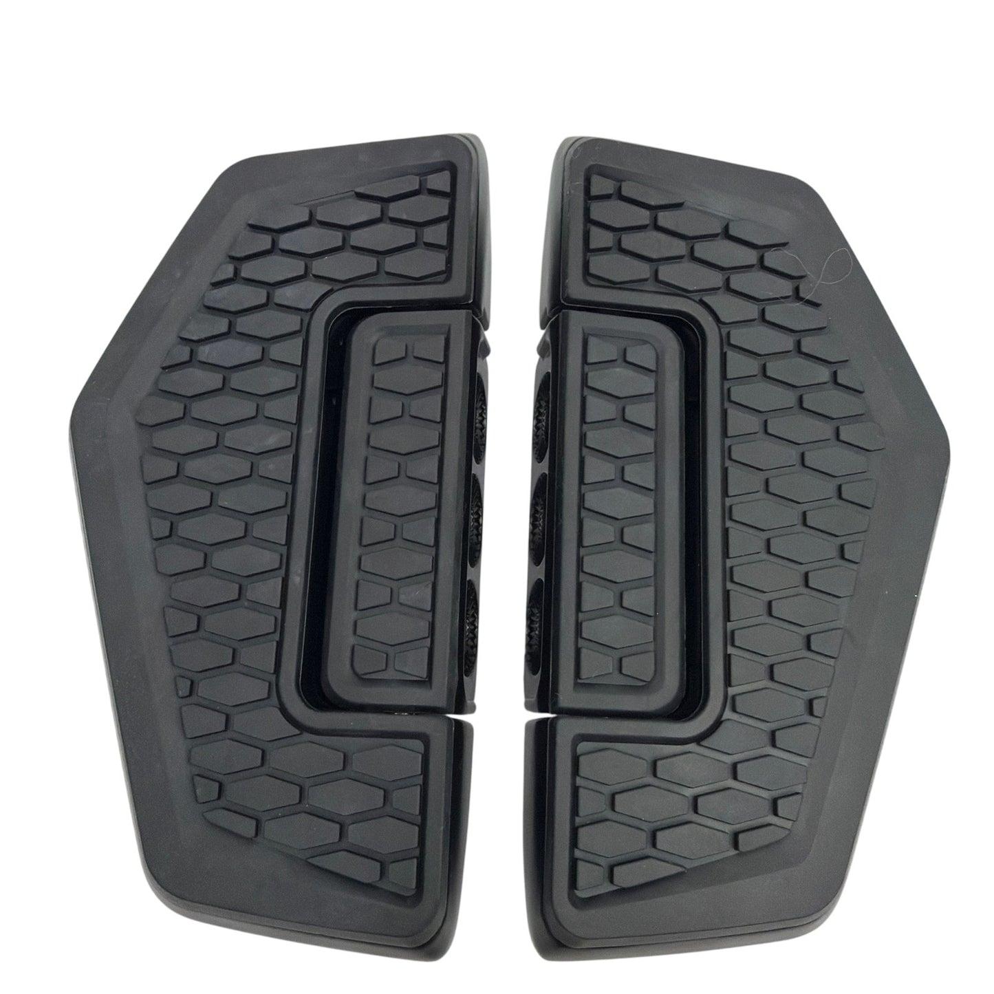 Kuryakyn 5909 Hex Mini Folding Floorboards Satin Black Pair No Adapters