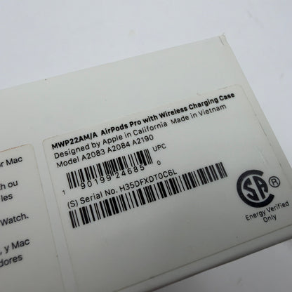 Apple AirPods Pro Retail Box Only MWP22AM/A