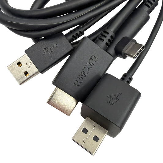 Wacom 3-in-1 HDMI/USB C Cable with APD 5V 2A AC Adapter WB-10E05R