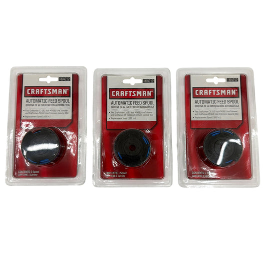Lot of 3 Craftsman Automatic Feed Spool 64212 C3 19.2V / 24V .065" Trimmer Line