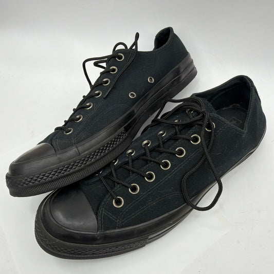 Converse Chuck Taylor All Star Low Top Triple Black Canvas Sneakers Mens 12 1538