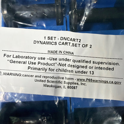 United Scientific Supplies DNCART2 Dynamics Carts Set of 2 Blue Physics Lab