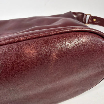 Etienne Aigner Genuine Leather Burgundy Hobo Shoulder Bag