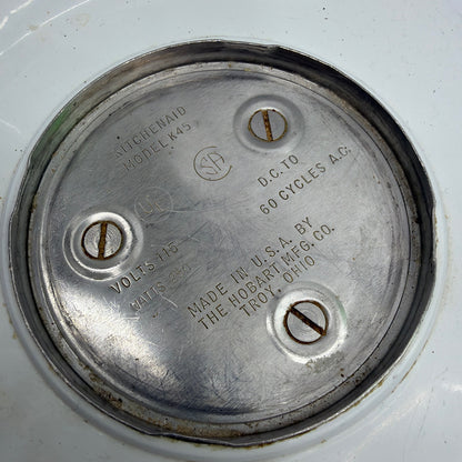 Vintage KitchenAid Hobart K45 Tilt-Head Stand Mixer White Parts/Repair with Bowl