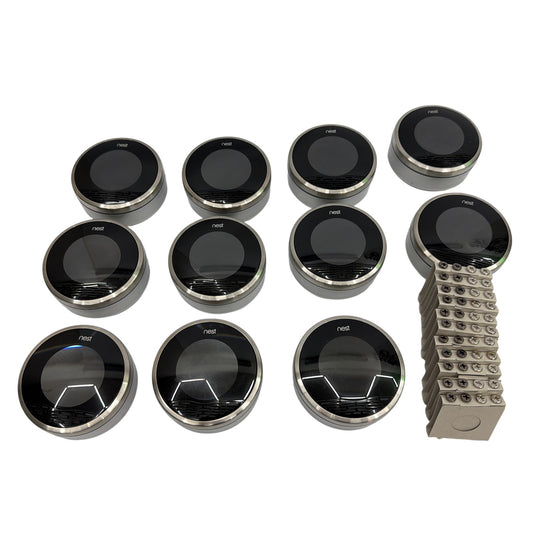 Lot of 11 Nest Learning Thermostat 1st Gen Model 01A Silver – Pulled from Use