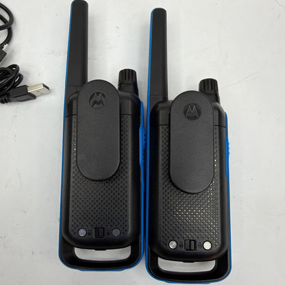 Motorola Talkabout T800 Two-Way Radios Pair w/ Battery Packs & Chargers