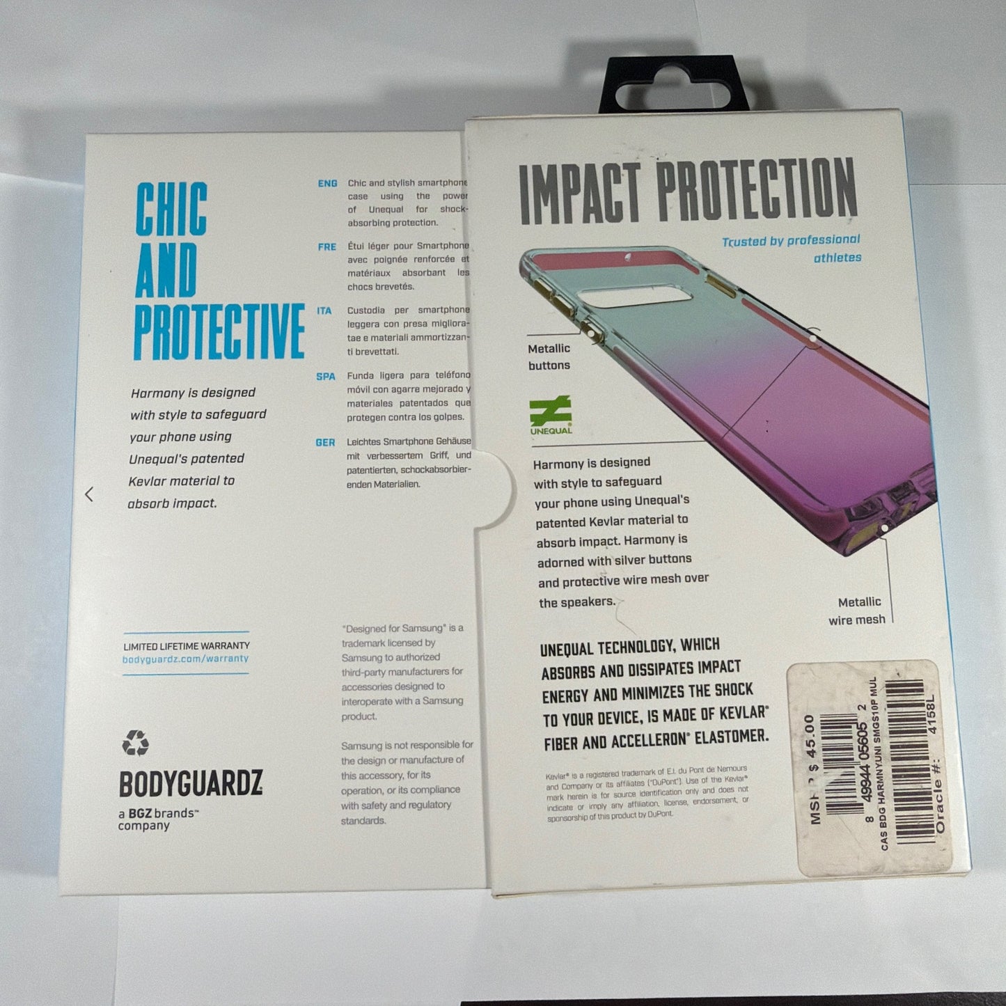 BodyGuardz Harmony Case for Samsung Galaxy S10+ Gradient Teal Pink