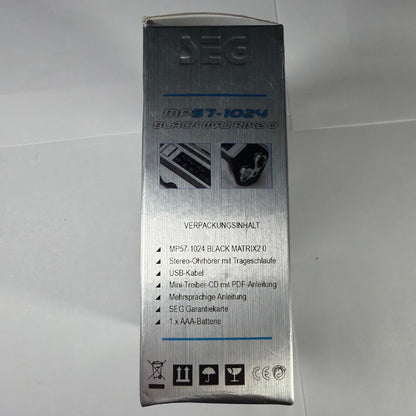 SEG MP57-1024 Black Matrix 2.0 1GB USB MP3 Player Tested Working