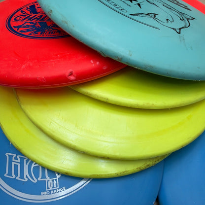 Disc Golf Set: Innova Bag + 10 Discs Mixed Lot (Shark, Magnet, Challenger, Hawk)
