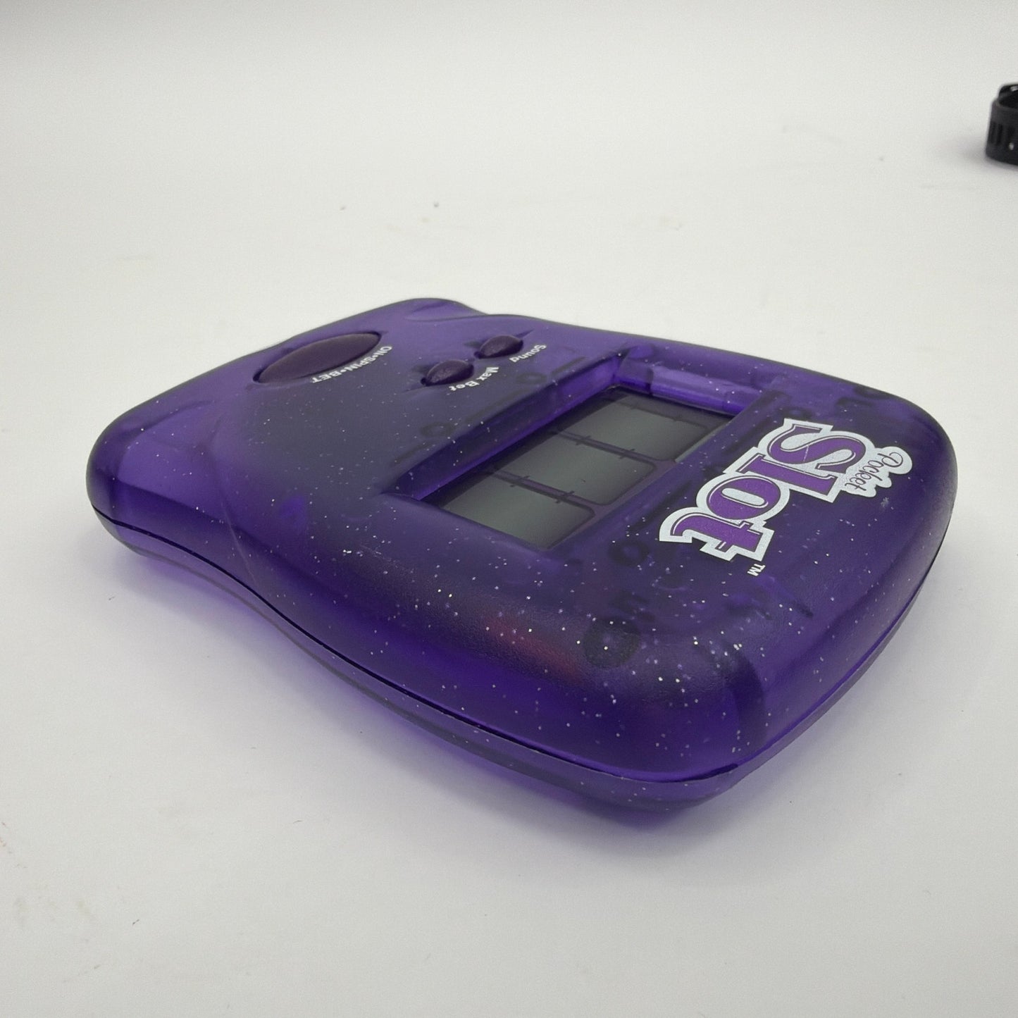 Radica Pocket Slot Handheld Electronic Game Translucent Purple Tested Working