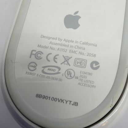 Apple Wired USB Mouse Model A1152 EMC 2058 White Tested Working