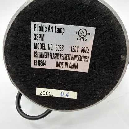 Pliable Art Lamp 33PM Model 602S Silver Rocket Lava Lamp Base and Cap Tested