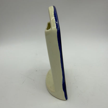 Hand-Painted Mexican Ceramic Picture Frame Tlalpan Mexico Fits 2.5x3.5 Photo