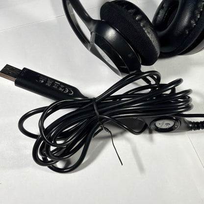 Logitech USB Headset A-00052 Wired with Mic Black Tested
