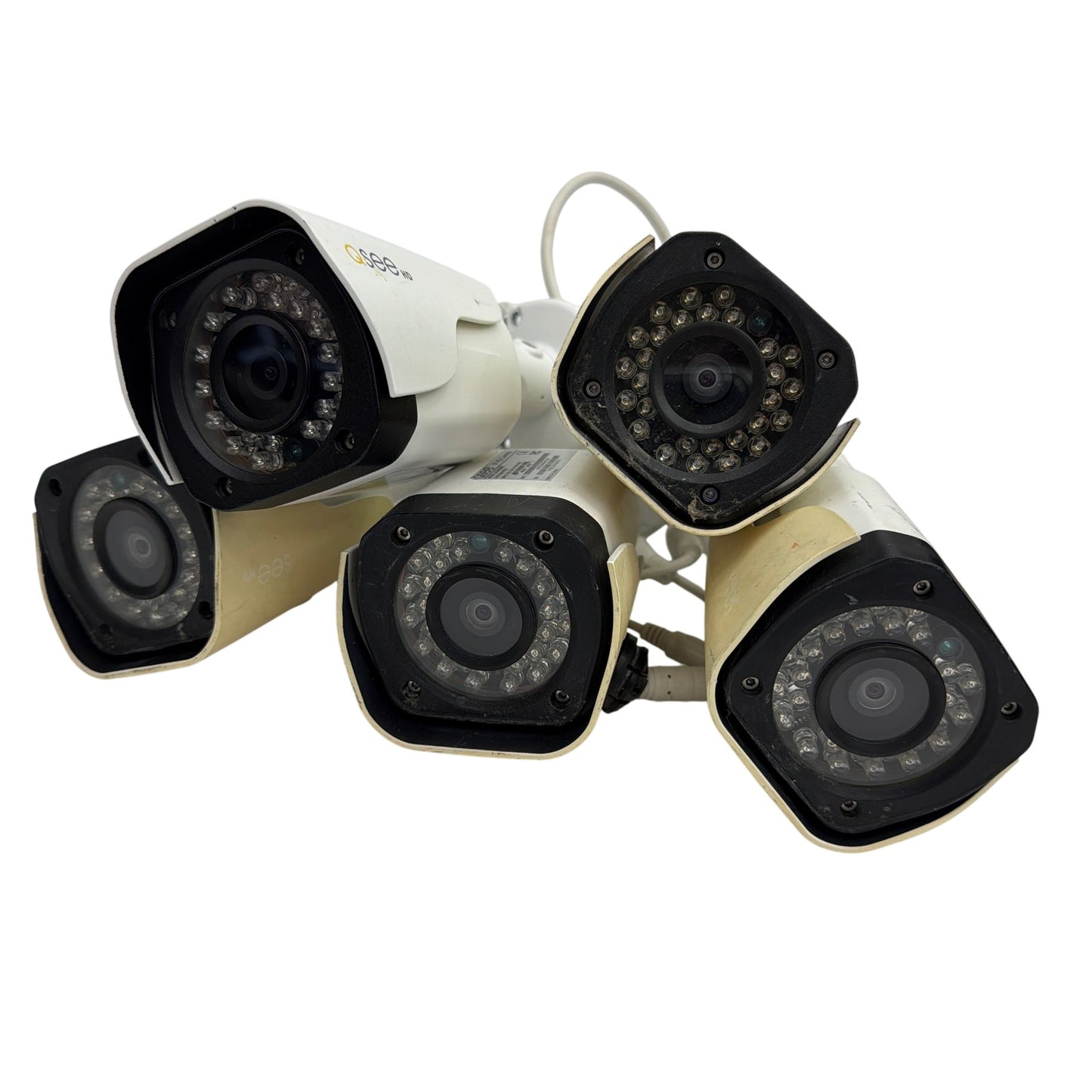 Q-See QCN8026B IP HD Bullet Security Cameras Lot of 5 Untested