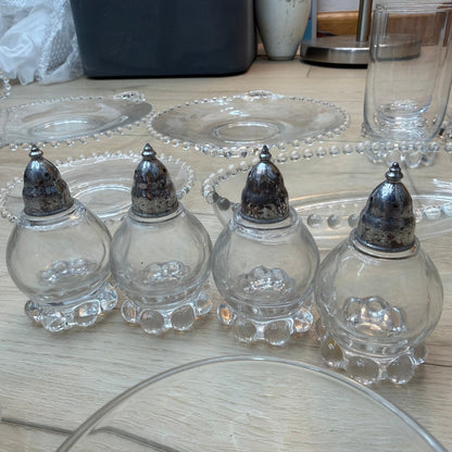 Large Vintage Imperial Glass Candlewick Clear Glassware Mixed Lot