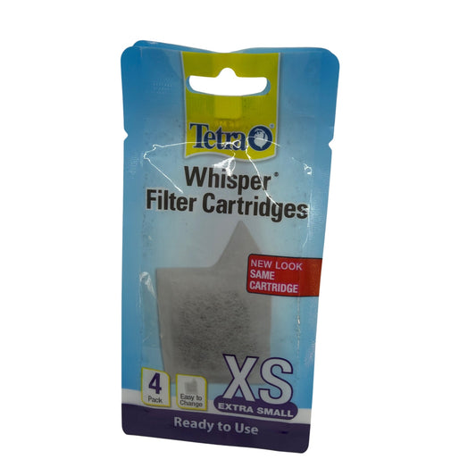 Tetra Whisper Filter Cartridges XS Extra Small 4-Pack Replacement Cartridges